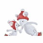 DKD Home Decor Figura de Ratón en Resina Blanca y Roja