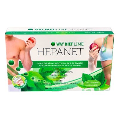 WAYDIET NATURAL PRODUCTS Hepanet 20 Ampollas con Boldo y Diente de León para el Hígado WAYDIET NATURAL PRODUCTS Hepanet 20 Ampollas con Boldo y Diente de León para el Hígado