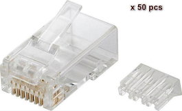 MicroConnect KON505-50 Enchufe modular CAT6 8P8C, 50 unidades