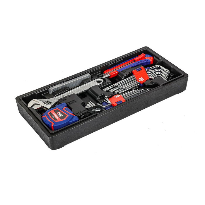 Workpro Juego de herramientas mixtas 31 piezas serie modular con llaves allen, torx, llave ajustable, flexómetro y cúter Workpro Juego de herramientas mixtas 31 piezas serie modular con llaves allen, torx, llave ajustable, flexómetro y cúter
