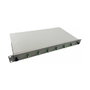 Helos Spleissbox LWL 19 pulg. 6 x LC/APC Duplex OS2, Gris