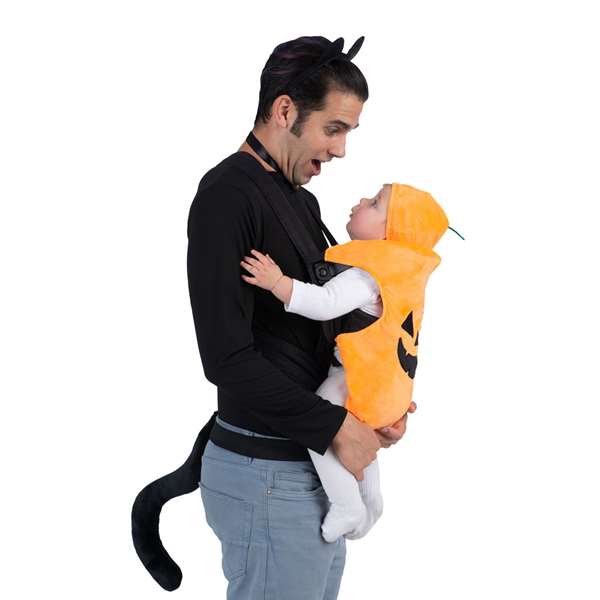 My Other Me Disfraz Cubremochila Gato y Calabaza Talla One Size Adult