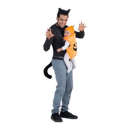 My Other Me Disfraz Cubremochila Gato y Calabaza Talla One Size Adult