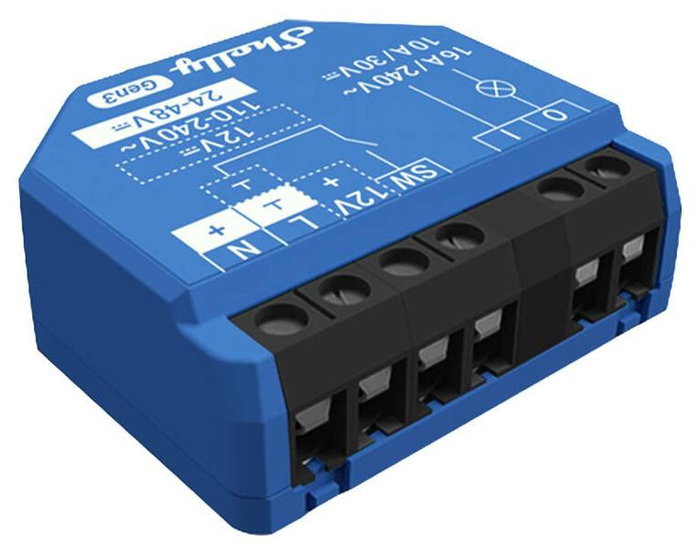 Shelly 1 Gen3 Interruptor inteligente WiFi/Bluetooth Azul