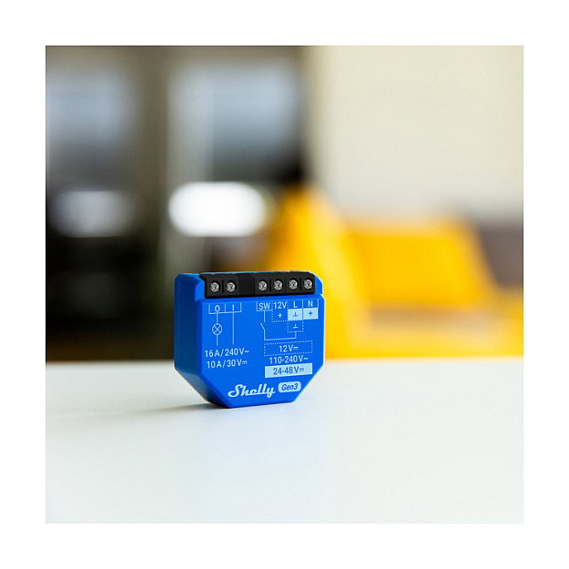 Shelly 1 Gen3 Interruptor inteligente WiFi/Bluetooth azul Shelly 1 Gen3 Interruptor inteligente WiFi/Bluetooth azul