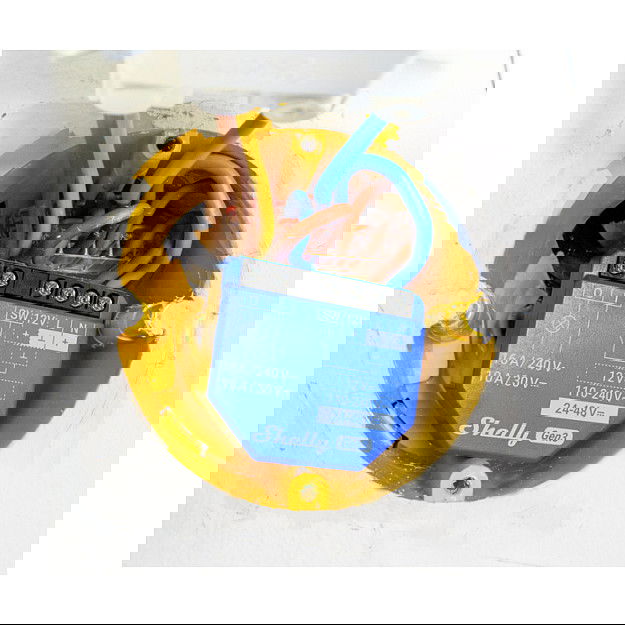 Shelly Relais 1 Gen3 max 16A WLAN BT Interruptor Inteligente Inalámbrico