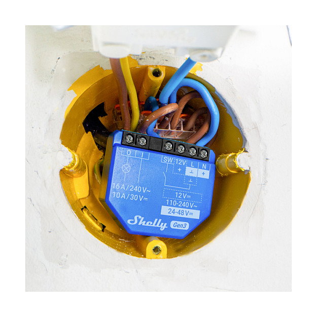Shelly 1 Gen3 Interruptor inteligente WiFi/Bluetooth azul Shelly 1 Gen3 Interruptor inteligente WiFi/Bluetooth azul