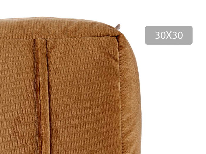 Giftdecor Puff Cuadrado Terciopelo Beige 30x30 cm (Set de 4)