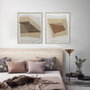 DKD Home Decor Cuadro Lienzo Pino 80x2,4x100 Abstracto 3D (Set de 2)