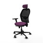PIQUERAS Y CRESPO Silla de oficina Jorquera con mecanismo Sincro/Traslack, Morado y Negro