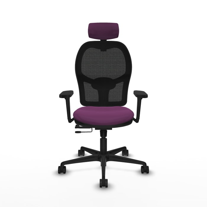 PIQUERAS Y CRESPO Silla de oficina Jorquera con mecanismo Sincro/Traslack, Morado y Negro PIQUERAS Y CRESPO Silla de oficina Jorquera con mecanismo Sincro/Traslack, Morado y Negro