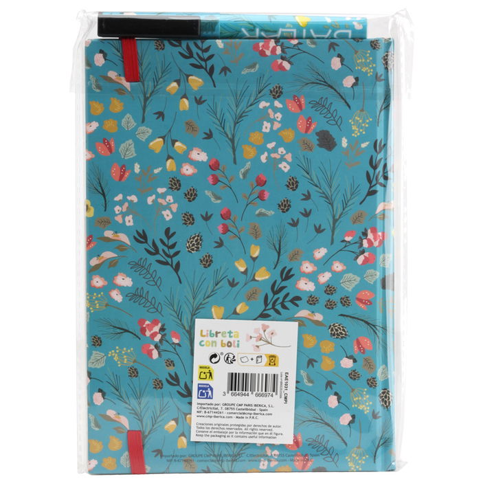 CMP General Libreta Soft Con Boli Bailar cmP General, Tapas Duras Acolchadas, Goma Sujeción, 15x21 cm