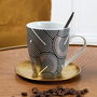 Home Deco Factory Mug 350 Ml Lounge Colección Detalles Dorados 12,5x9xh.10cm