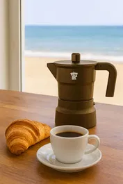 Pezzetti Cafetera Italiana Solidexpress Aluminio 3 Tazas Color Caqui