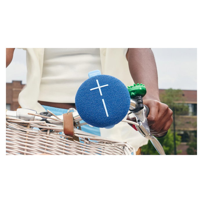 Ultimate Ears Altavoz Bluetooth Inalámbrico UE MINIROLL, Resistente al Agua IP67, Autonomía 12h, Bluetooth 5.0, A2DP, USB-C, Color Azul, 87 dB, 1200 mAh