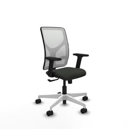 PIQUERAS Y CRESPO Silla de oficina Motilla con Mecanismo Sincro Negro y Blanco
