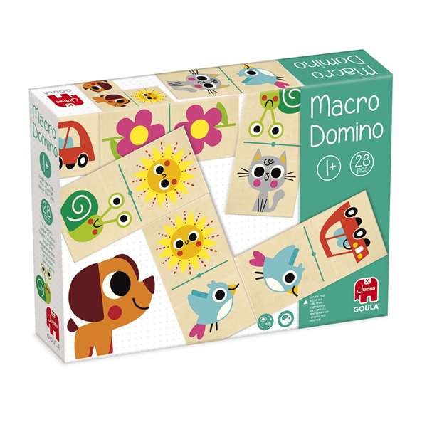 Diset Juego de Mesa Macro Dominó 28 Piezas de Madera 12x6cm para Más de 1 Año Diset Juego de Mesa Macro Dominó 28 Piezas de Madera 12x6cm para Más de 1 Año