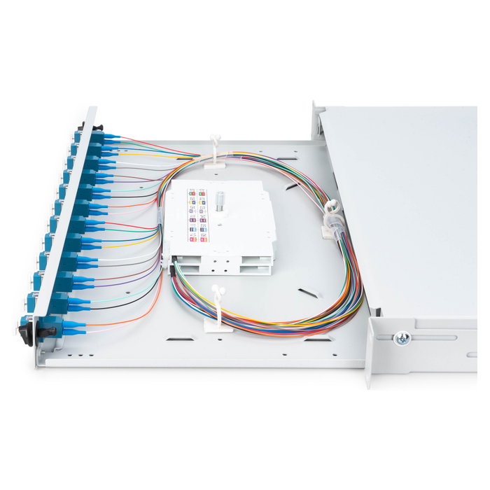 Digitus Caja de Empalme Fibra Óptica 1HE Equipada 12x LC DX OS2 Gris - DN-LWL-...
