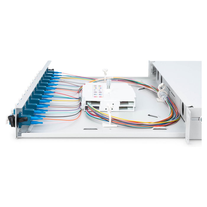 Digitus Caja de Empalme Fibra Óptica 1HE Equipada 12x LC DX OS2 Gris - DN-LWL-...