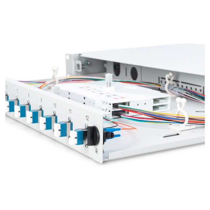 Digitus Caja de Empalme Fibra Óptica 1HE Equipada 12x LC DX OS2 Gris - DN-LWL-...