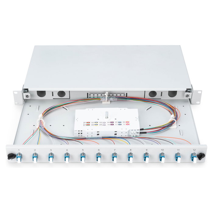 Digitus Caja de Empalme Fibra Óptica 1HE Equipada 12x LC DX OS2 Gris - DN-LWL-...