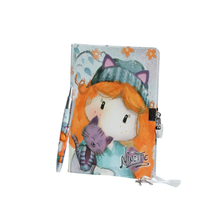 Forever Ninette Caja Regalo Diario con Llave y Bolígrafo Cute Multicolor