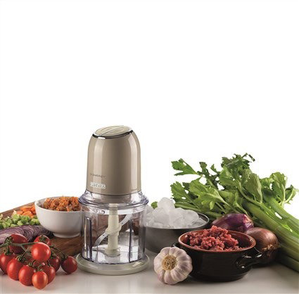 Ariete 438/03 Picadora Vintage Beige de 400W con 4 Cuchillas de Acero Inoxidable para Cocina de Estilo Retro