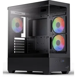 Aerocool Caja de PC AEROCOOL P500D ACCM-PN06033.11, Semitorre ATX Negro sin Fuente de Alimentación