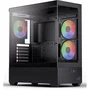 Aerocool Caja de PC AEROCOOL P500D ACCM-PN06033.11, Semitorre ATX Negro sin Fuente de Alimentación