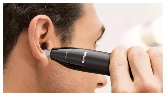 Philips NT1620/15 Recortador de vello para nariz y orejas, negro