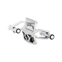 Montblanc MB114766 Gemelos Rectangulares en Acero Inoxidable Negro