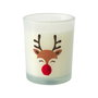 Home Deco Factory Vela Perfumada Noel en Vaso de Vidrio con Pompón - Colección Noel, Aroma Surtido, Cera 45g, Duración 8h