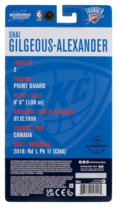 McFarlane Toys NBA SportsPicks Shai Gilgeous-Alexander (Oklahoma City Thunder) 16 cm