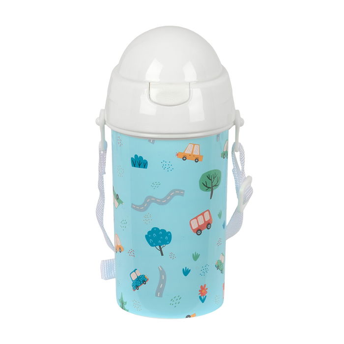 Botella de Agua Safta Coches Azul PVC 500 ml Botella de Agua Safta Coches Azul PVC 500 ml