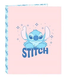 Safta Carpeta Folio Stitch Ohana con 4 Anillas Mixtas