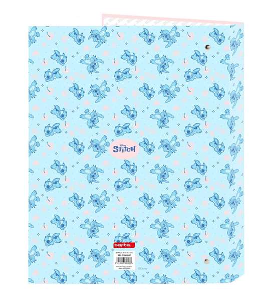 Safta Carpeta folio 4 anillas mixtas Stitch Ohana 26,5x33x4cm Safta Carpeta folio 4 anillas mixtas Stitch Ohana 26,5x33x4cm