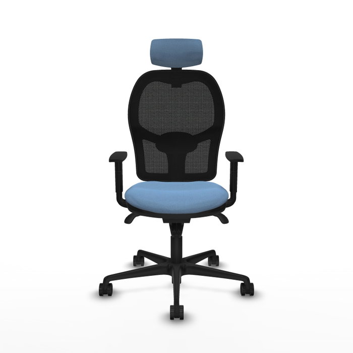 PIQUERAS Y CRESPO Silla de oficina Jorquera con mecanismo Sincro, Azul cielo y Negro