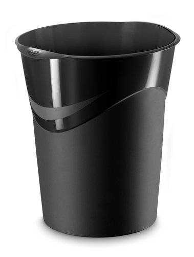 CEP Papelera de Plástico Cerrada Gloss Negro 14 Litros CEP Papelera de Plástico Cerrada Gloss Negro 14 Litros
