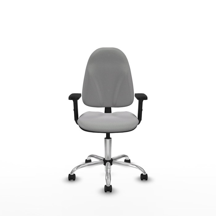 PIQUERAS Y CRESPO Silla de oficina Algarra Gris claro, Brazos 2D, Base cromada