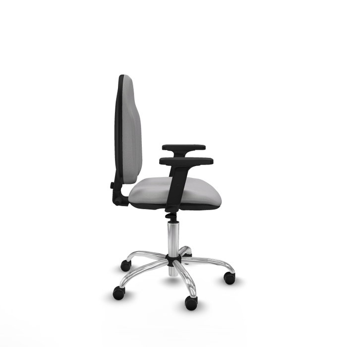 PIQUERAS Y CRESPO Silla de oficina Algarra Gris claro, Brazos 2D, Base cromada