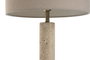 DKD Home Decor Lámpara de Sobremesa de Mármol y Lino Beige