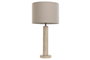 DKD Home Decor Lámpara de Sobremesa de Mármol y Lino Beige