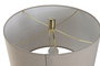 DKD Home Decor Lámpara de Sobremesa de Mármol y Lino Beige