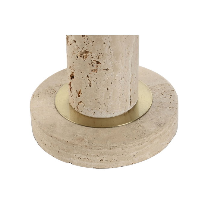 DKD Home Decor Lámpara de Sobremesa de Mármol y Lino Beige