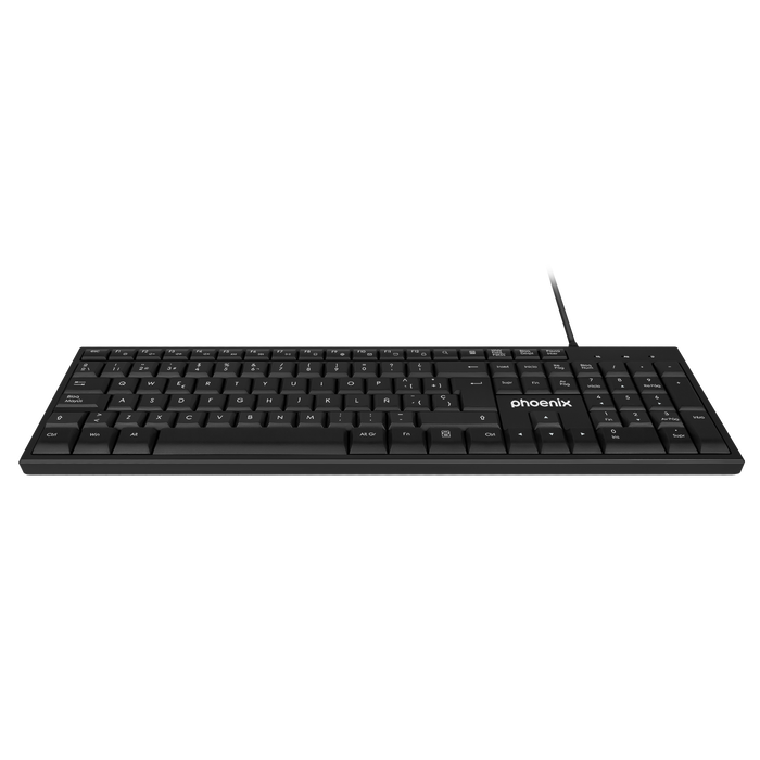 Phoenix technologies Teclado Multimedia K100 USB Negro