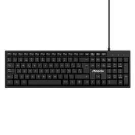 Phoenix technologies Teclado Multimedia K100 USB Negro