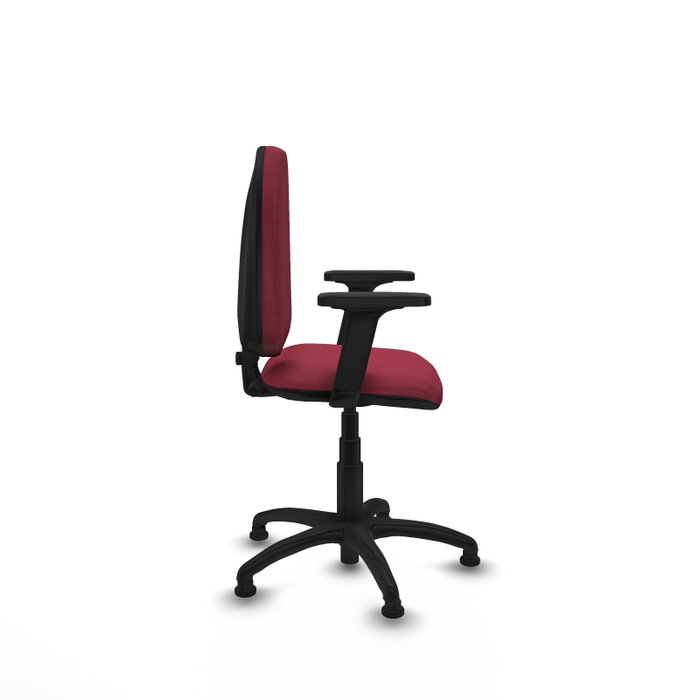 PIQUERAS Y CRESPO Silla de oficina Aýna color Granate con Brazos 2D