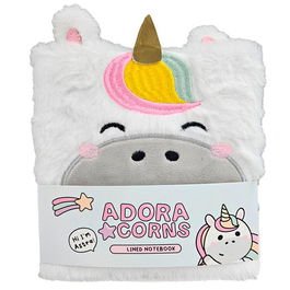 PUCKATOR Cuaderno A5 Peluche Unicornio Adoracorns Poliéster Papel Cartón 15.5x15x2cm