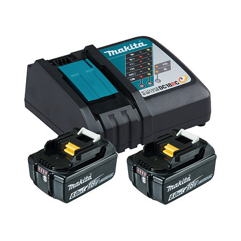 Makita Power Source Kit 199480-6 con 2x BL1860B y cargador DC18RC Makita Power Source Kit 199480-6 con 2x BL1860B y cargador DC18RC