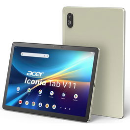 Acer Iconia V11 - Tableta Android 14 de 11" IPS (1920x1200) 90Hz, MediaTek MT8786, 6GB RAM, 256GB eMMC, microSD hasta 512GB, Batería 13h, Metal Gris Champán, Funda Incluida